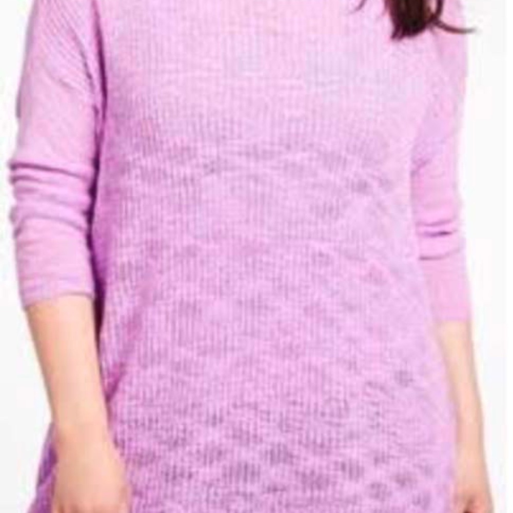 PULLOVER SWEATER, ORCHID (Light Purple), SIZE 3X, BOAT NECK, NICE PATTERN